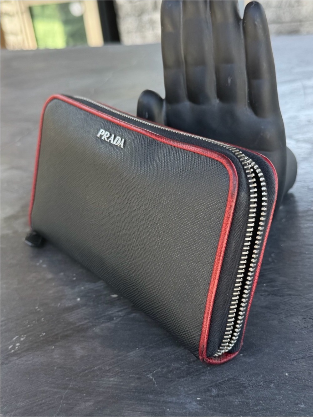 Prada Black Saffiano with Red Trim - Picture 3 of 9